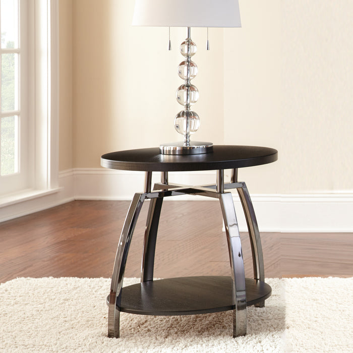 Steve Silver Furniture - COHAM END TABLE - Dark Brown Steel - Tables - Additional View 2
