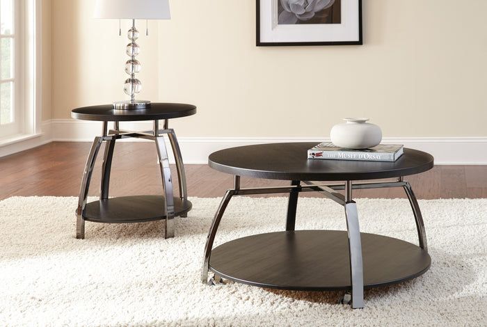 Steve Silver Furniture - COHAM END TABLE - Dark Brown Steel - Tables - Additional View 5