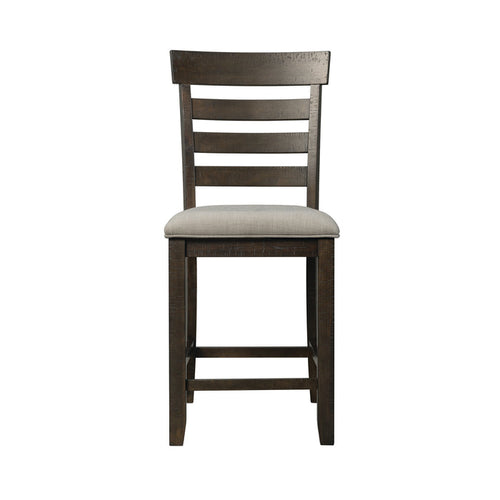 Elements International - COLORADO COUNTER SIDE CHAIR - Dark Brown Fabric - Chairs - Additional View 2