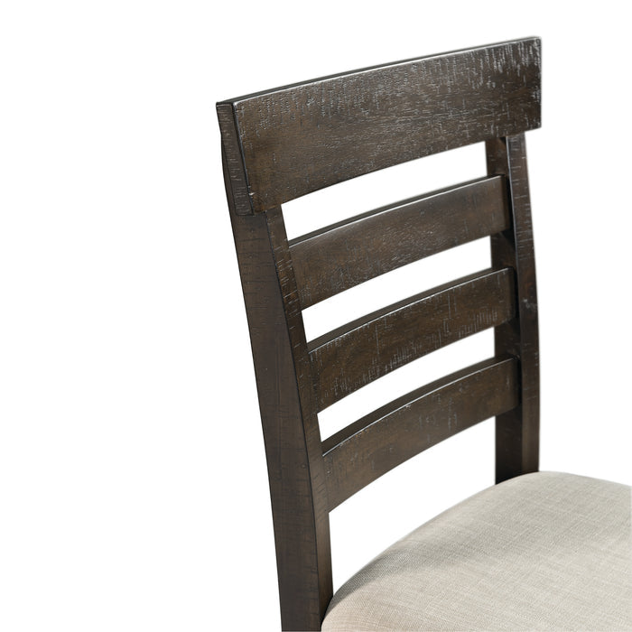Elements International - COLORADO COUNTER SIDE CHAIR - Dark Brown Fabric - Chairs - Additional View 10