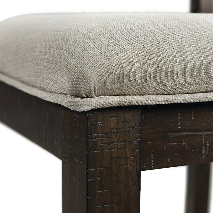 Elements International - COLORADO COUNTER SIDE CHAIR - Dark Brown Fabric - Chairs - Additional View 12