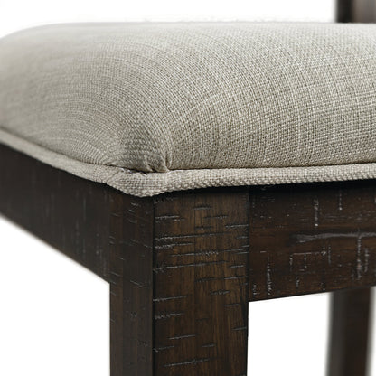Elements International - COLORADO COUNTER SIDE CHAIR - Dark Brown Fabric - Chairs - Additional View 12