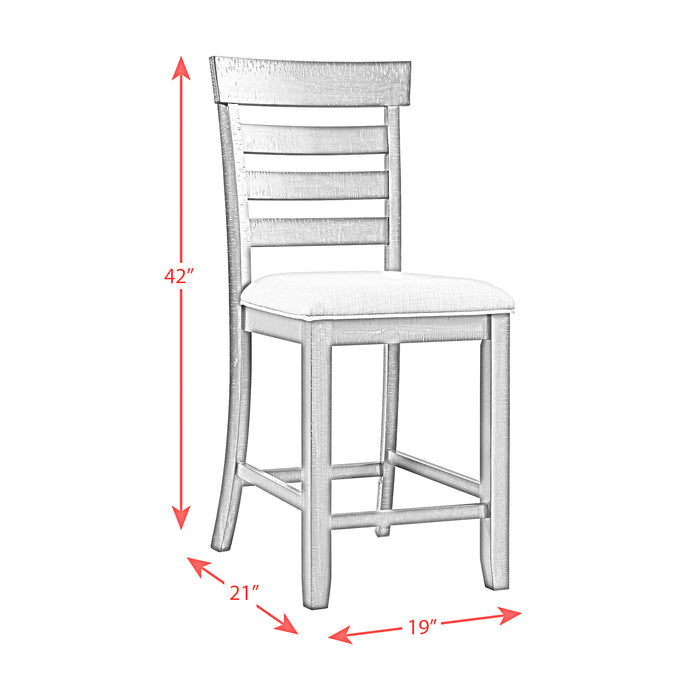 Elements International - COLORADO COUNTER SIDE CHAIR - Dark Brown Fabric - Chairs - Additional View 15