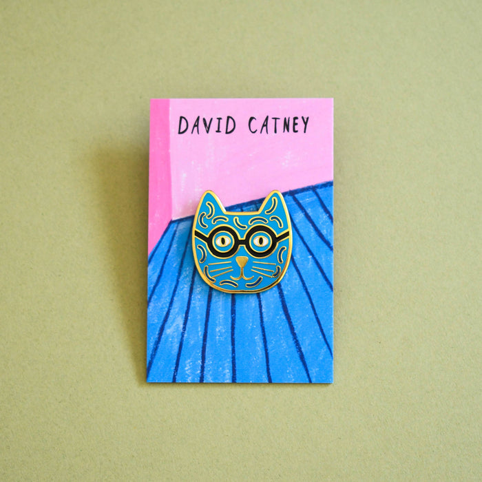 David Catney Cat Artist Pin
