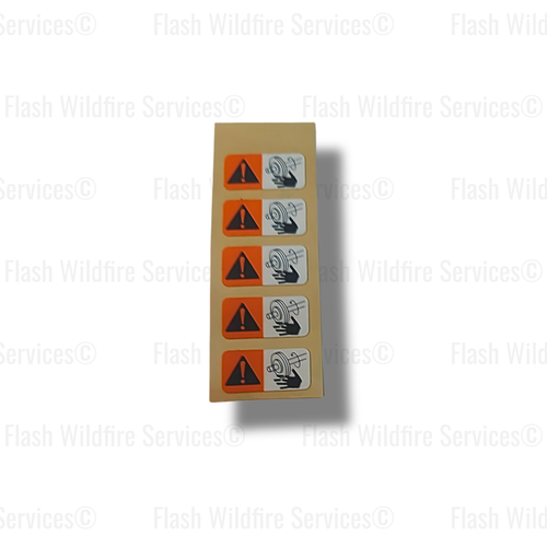 Decal - Finger Pinching 1" X .5" - 702079 -  Genuine WATERAX Parts