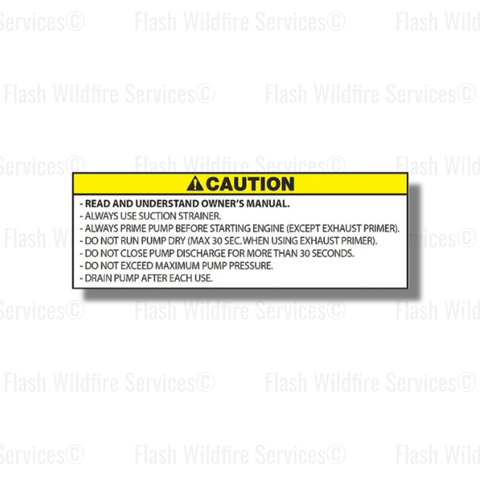 Decal - Warning Air Box Watson - 701895 -  Genuine WATERAX Parts