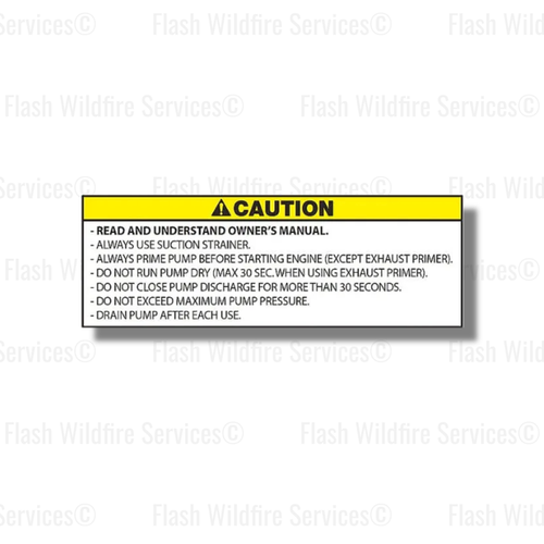 Decal - Warning Air Box Watson - 701895 -  Genuine WATERAX Parts