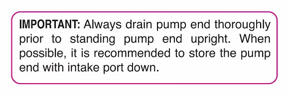 Decal-43 Important to Drain Pump End Decal - 700928 -  Genuine WATERAX Parts