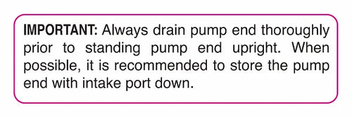 Decal-43 Important to Drain Pump End Decal - 700928 -  Genuine WATERAX Parts