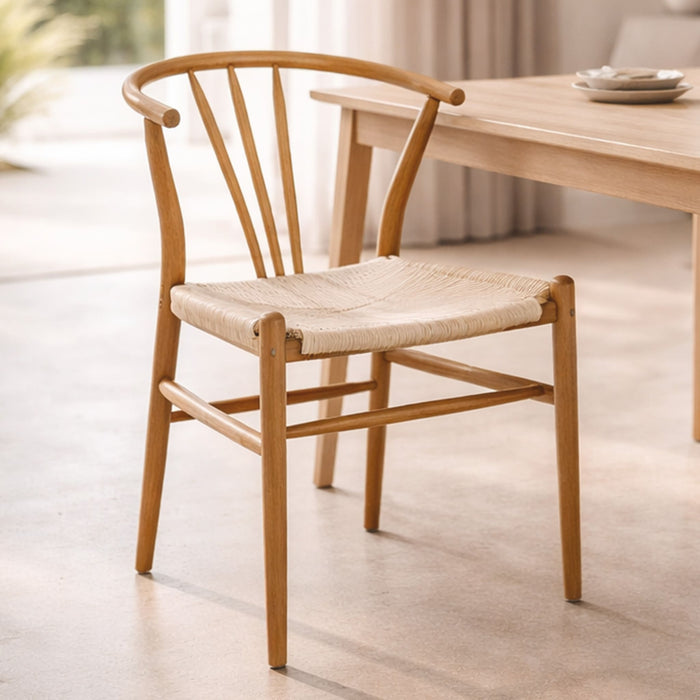 Elara Dining Chair - Leather Gallery - Natural
