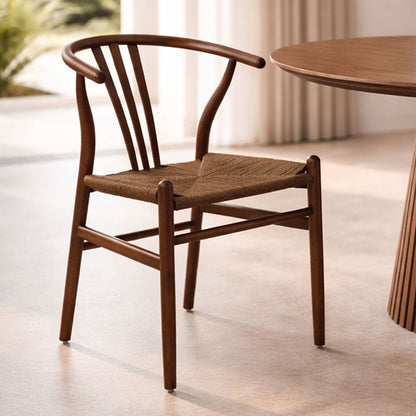 Elara Dining Chair - Leather Gallery - Walnut