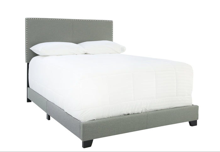 Erin Grey Full Bed With Nailhead Accents