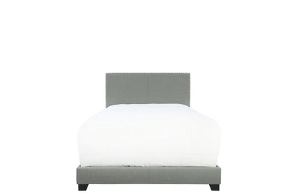 Erin Grey Full Bed With Nailhead Accents - Additional View 1
