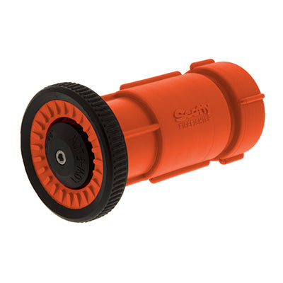 Fog/Straight Nozzle, Hi-Flo (50 to 100 GPM), Twist-to-Off, Red, 1½" NPSH female - 4038-HF - Scotty Firefighter