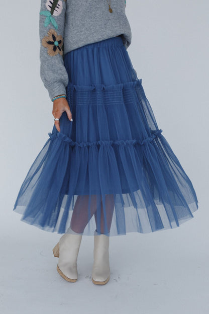 Sonoma Tiered Tulle Skirt - Blue