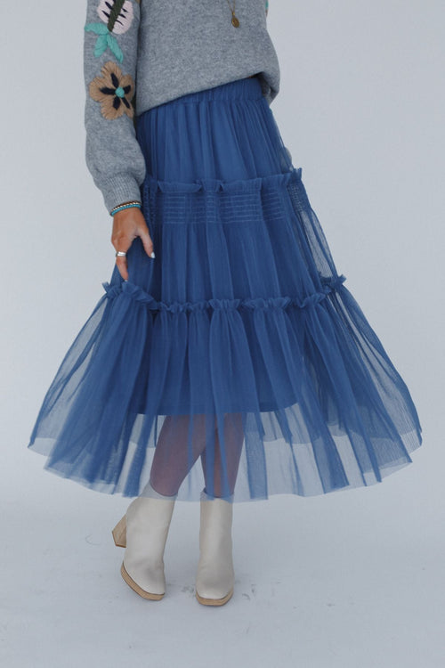 Sonoma Tiered Tulle Skirt - Blue