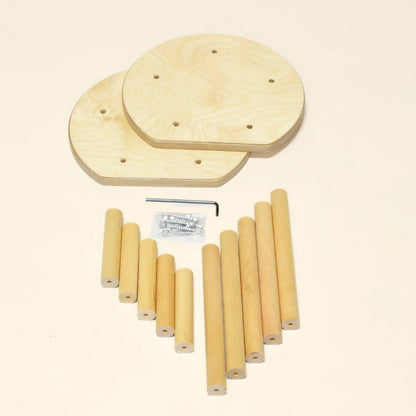 stool made out of nontoxic birch wood