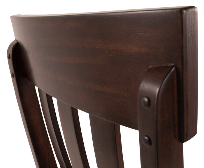 Ashley Furniture - HADDIGAN SIDE CHAIR - Dark Brown Leather Match|Wood - Chairs - Additional View 7