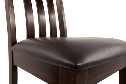 Ashley Furniture - HADDIGAN SIDE CHAIR - Dark Brown Leather Match|Wood - Chairs - Additional View 8