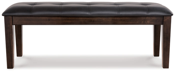 Ashley Furniture - HADDIGAN DINING ROOM BENCH - Dark Brown Leather Match|Wood - Benches - Additional View 2