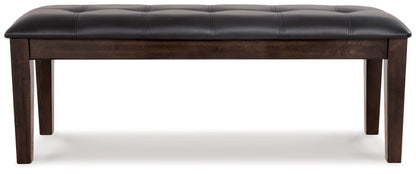 Ashley Furniture - HADDIGAN DINING ROOM BENCH - Dark Brown Leather Match|Wood - Benches - Additional View 2
