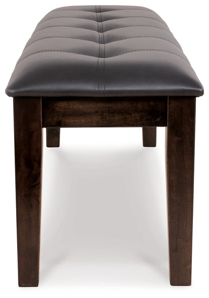 Ashley Furniture - HADDIGAN DINING ROOM BENCH - Dark Brown Leather Match|Wood - Benches - Additional View 4