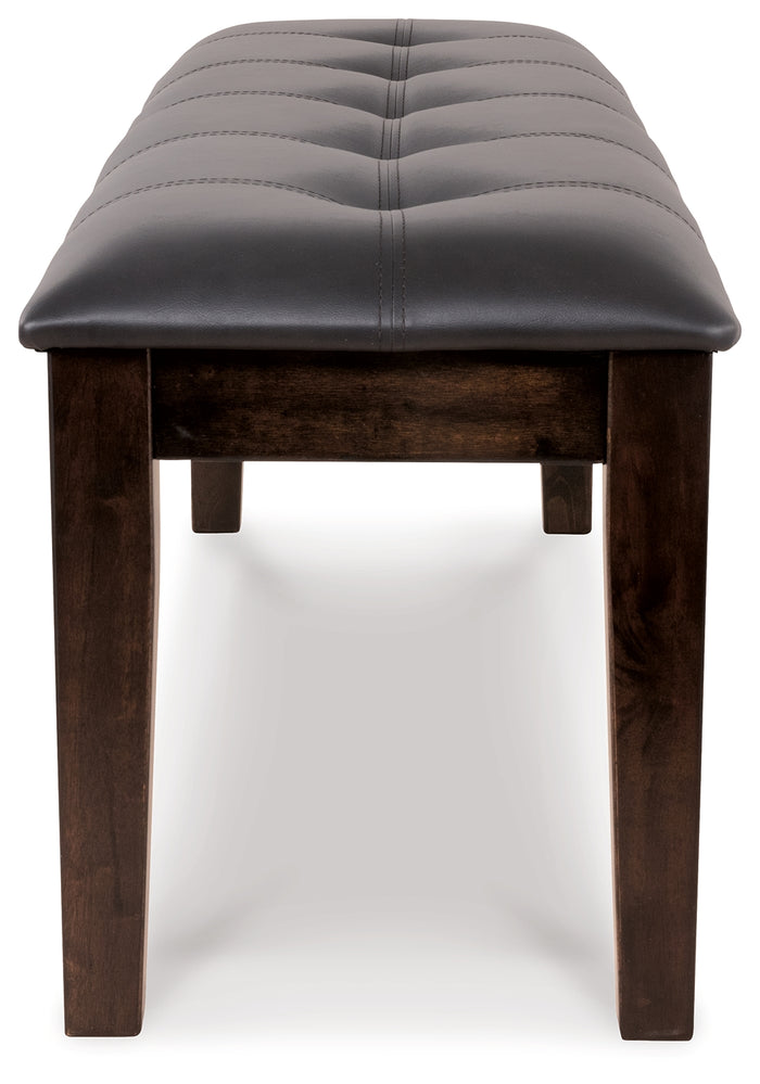 Ashley Furniture - HADDIGAN DINING ROOM BENCH - Dark Brown Leather Match|Wood - Benches - Additional View 5