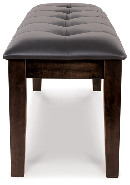 Ashley Furniture - HADDIGAN DINING ROOM BENCH - Dark Brown Leather Match|Wood - Benches - Additional View 5