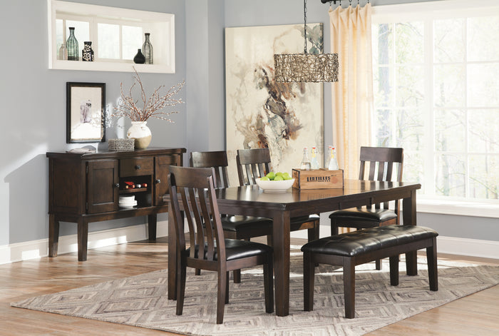 Ashley Furniture - HADDIGAN DINING ROOM BENCH - Dark Brown Leather Match|Wood - Benches - Additional View 6
