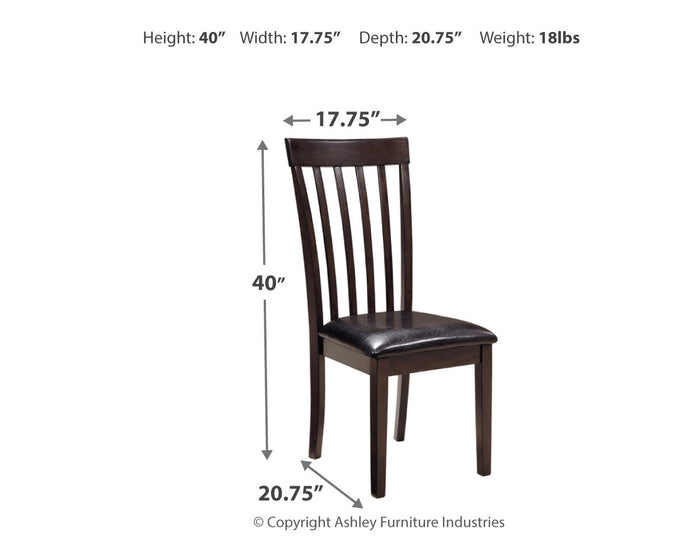 Ashley Furniture - HAMMIS UPHOLSTERED SIDE CHAIR - Dark Brown Leather Match|Wood - Chairs - Additional View 3