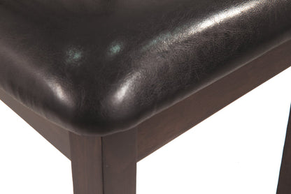 Ashley Furniture - HAMMIS UPHOLSTERED SIDE CHAIR - Dark Brown Leather Match|Wood - Chairs - Additional View 5