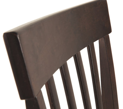 Ashley Furniture - HAMMIS UPHOLSTERED SIDE CHAIR - Dark Brown Leather Match|Wood - Chairs - Additional View 7