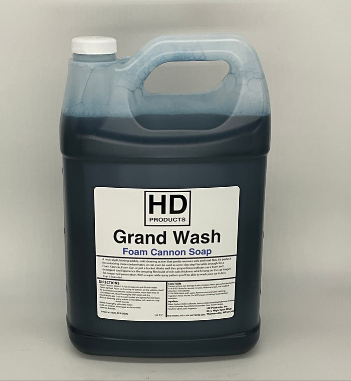 1 gallon container of HD Products Grand Wash Foam Cannon Soap on a white background