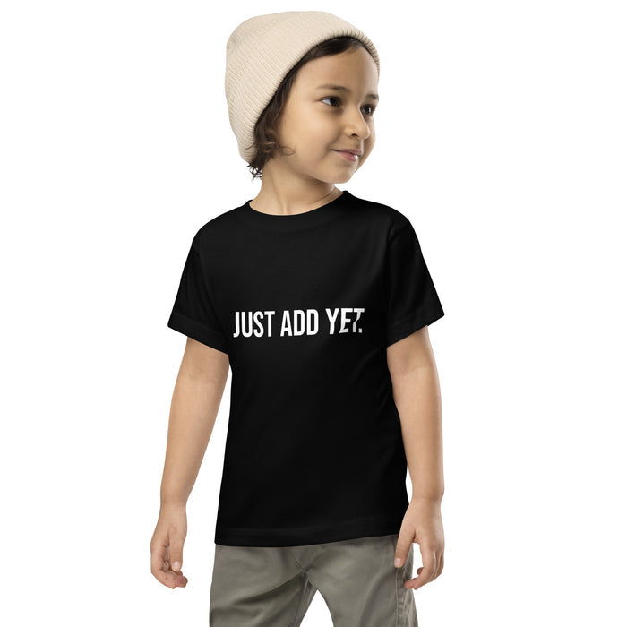 toddler staple tee black front