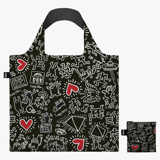 Keith Haring Black Pattern Recycled Bag