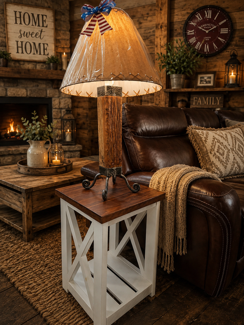 LAREDO END TABLE (WHITE OR BLACK)