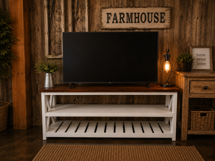 LAREDO TV STAND WHITE OR BLACK