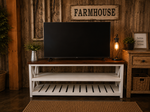 LAREDO TV STAND WHITE OR BLACK