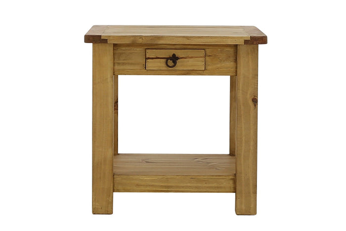 Lawman End Table - Light Wax