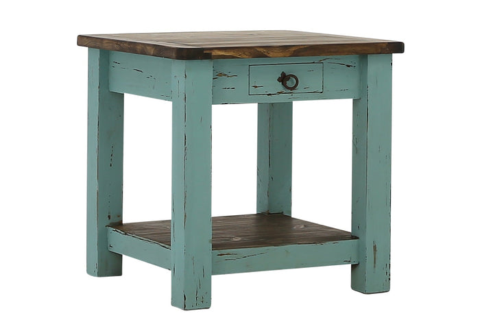 Lawman End Table - Turquoise - Additional View 1