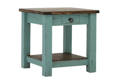 Lawman End Table - Turquoise - Additional View 1