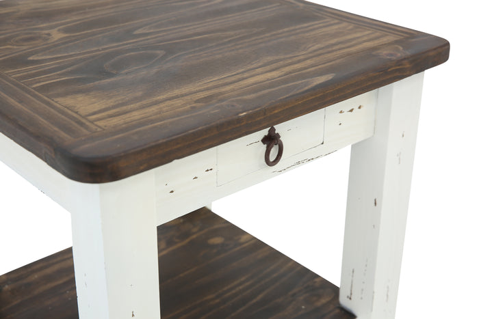 Lawman End Table - White - Additional View 2