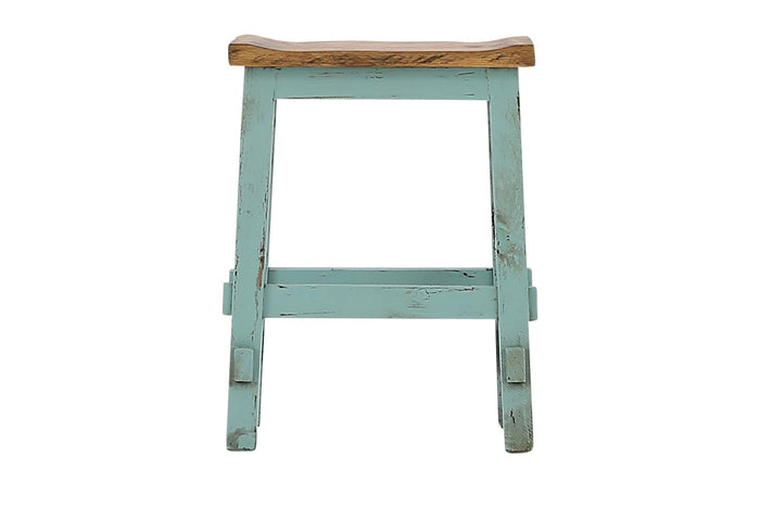 Lawman 24" Saddle Stool - Turquoise