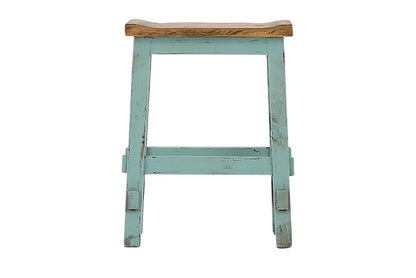 Lawman 24" Saddle Stool - Turquoise