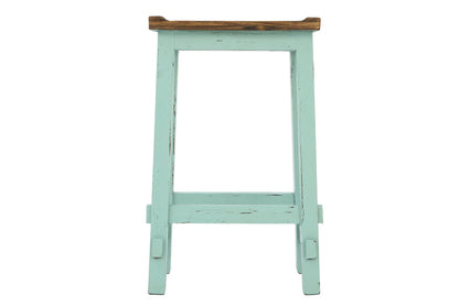 Lawman 30" Saddle Stool - Turquoise