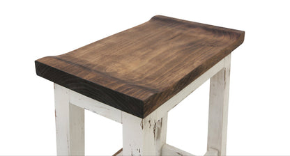 Lawman 24" Saddle Stool - White - Additional View 3