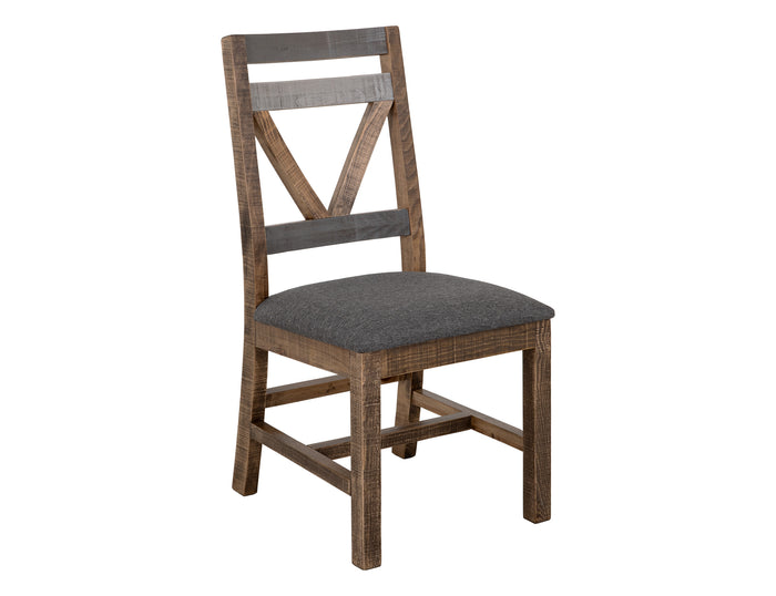 International Furniture Direct - LOFT BROWN CHAIR - Dark Brown|Dark Gray Wood|Fabric - Chairs