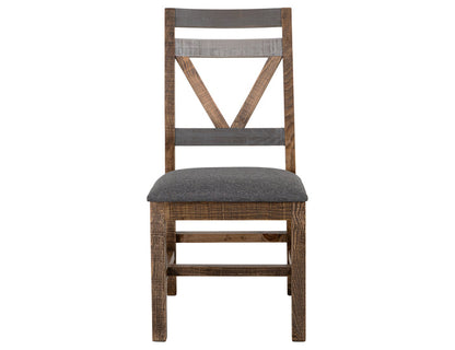 International Furniture Direct - LOFT BROWN CHAIR - Dark Brown|Dark Gray Wood|Fabric - Chairs - Additional View 1