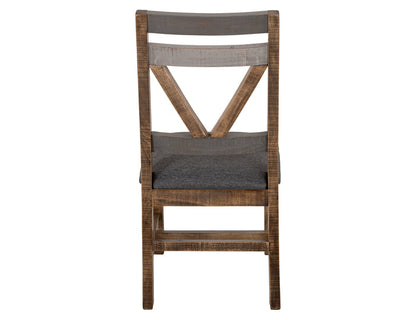 International Furniture Direct - LOFT BROWN CHAIR - Dark Brown|Dark Gray Wood|Fabric - Chairs - Additional View 3