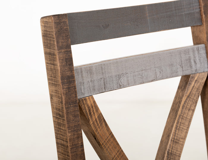 International Furniture Direct - LOFT BROWN CHAIR - Dark Brown|Dark Gray Wood|Fabric - Chairs - Additional View 4